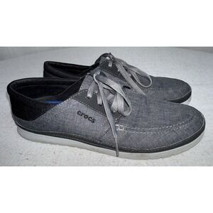 Crocs Santa Cruz‎ Playa Gray Comfort Loafer Men's Size 11 Shoes